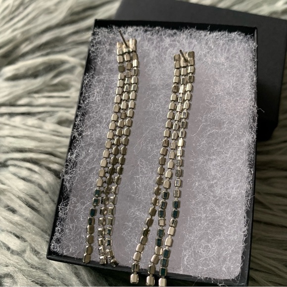 Long Rhinestone Earrings - Picture 5 of 8